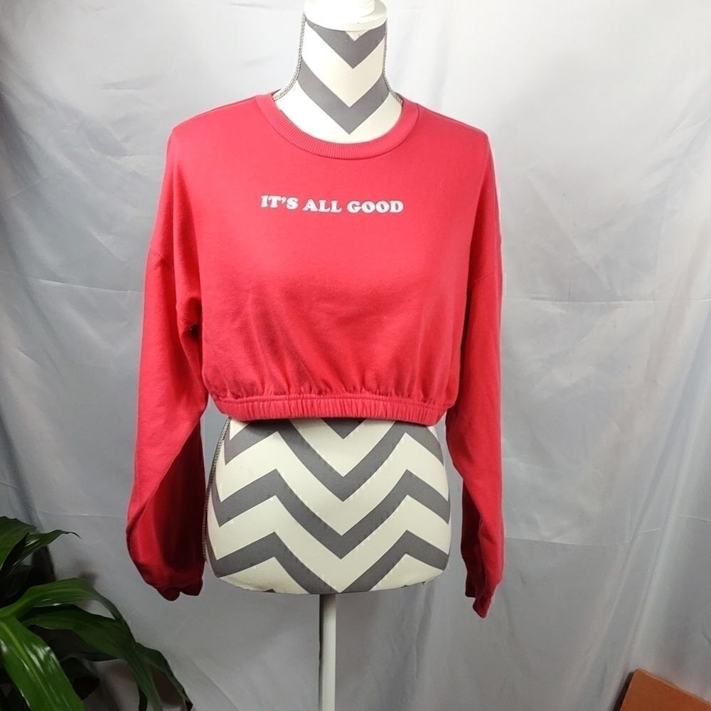 RedΒ CroppedΒ Sweatshirt β